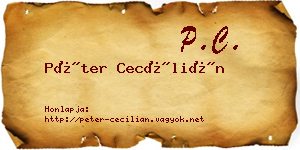 Péter Cecílián névjegykártya